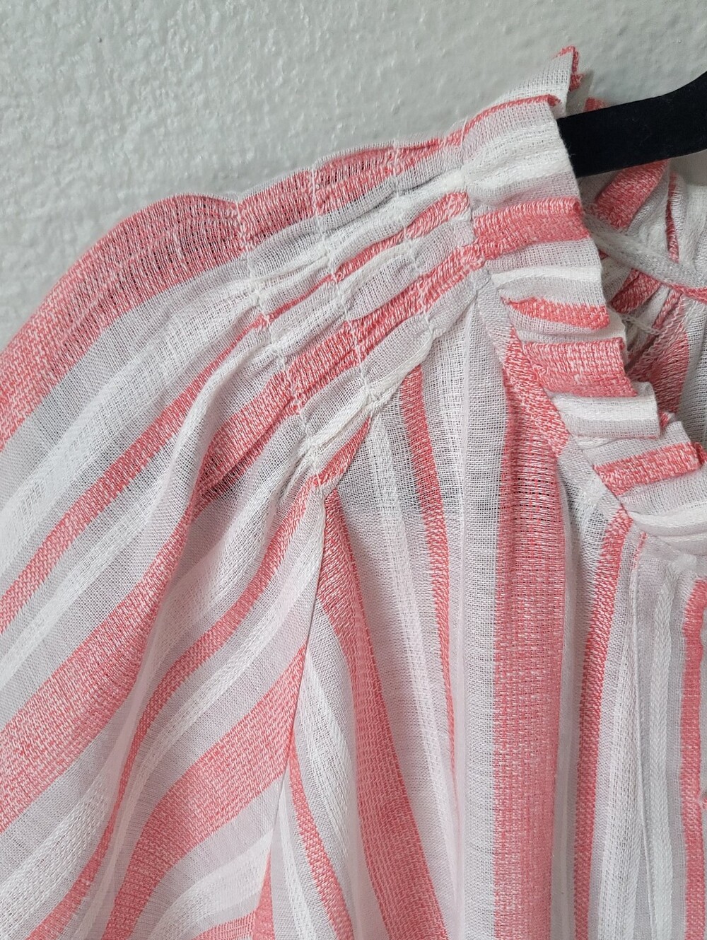 Kivari Hailee Striped Linen Cotton Blend Boho Coastal Blouse Size 12 NWT - Picture 6 of 13